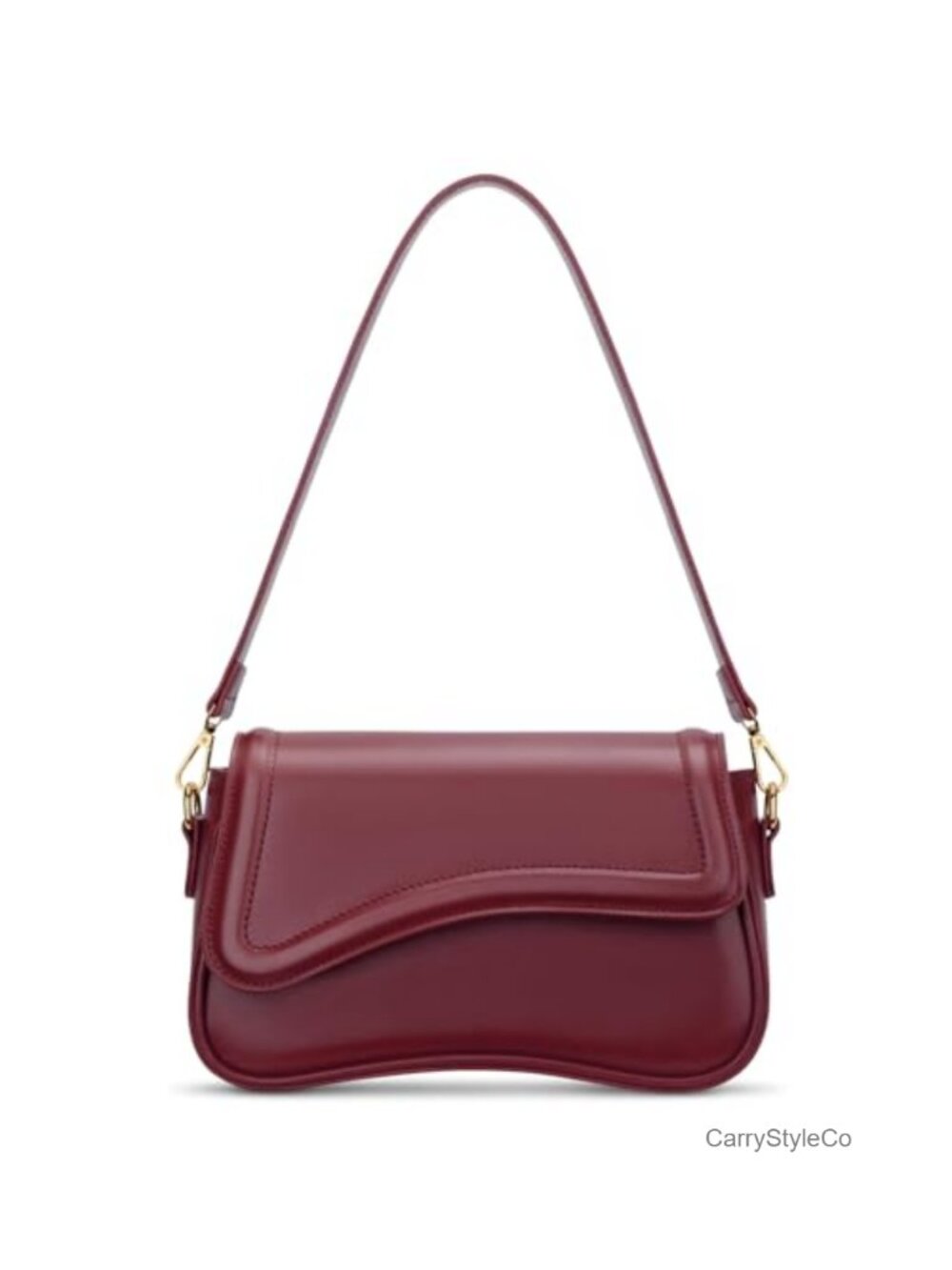 Faux Leather Hobo Shoulder Bag with Detachable Chain, Women's Small Clutch Purse
